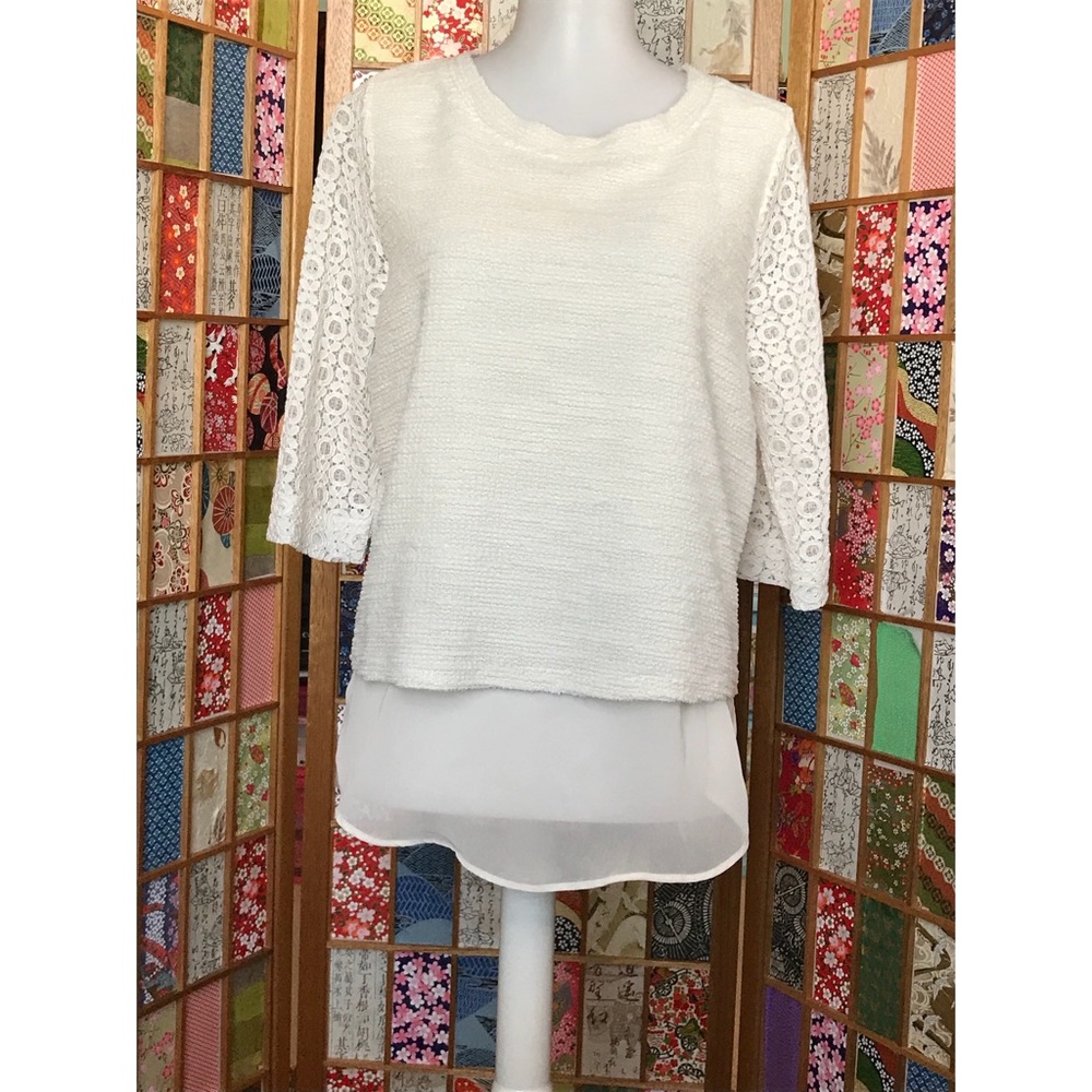 {Lauren Conrad} Sweater Blouse | S